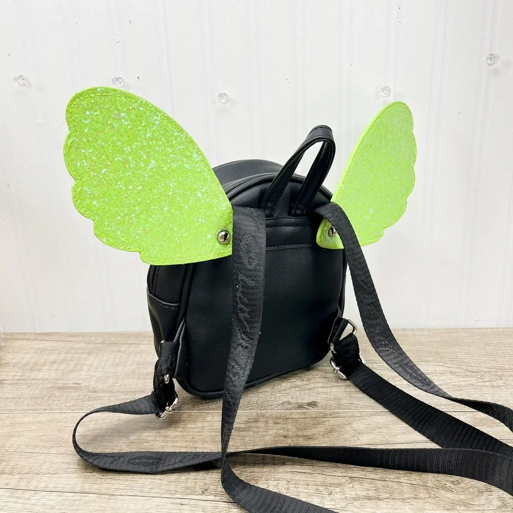 Luv Betsey by Betsey Johnson Mini Backpack Pink Green Glitter Wings Fairy Core‎